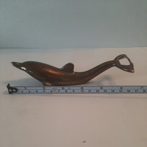 Vintage Metal Dolphin Beer Soda Bottle Opener Brass? - Picture 11 of 11